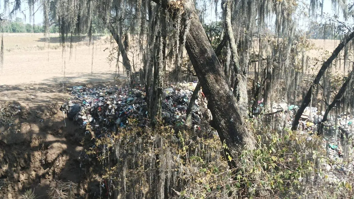 Tras clausura de relleno sanitario en Cholula, pobladores arrojan basura a barrancas