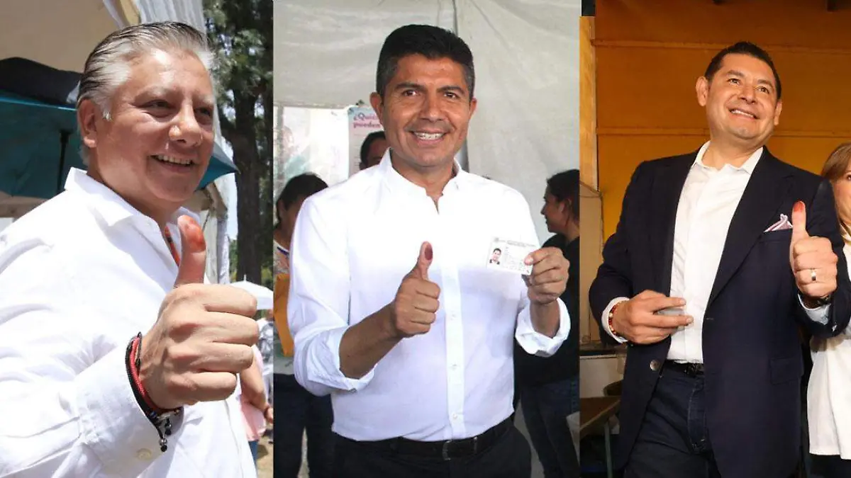 Votan candidatos a la gubernatura de Puebla