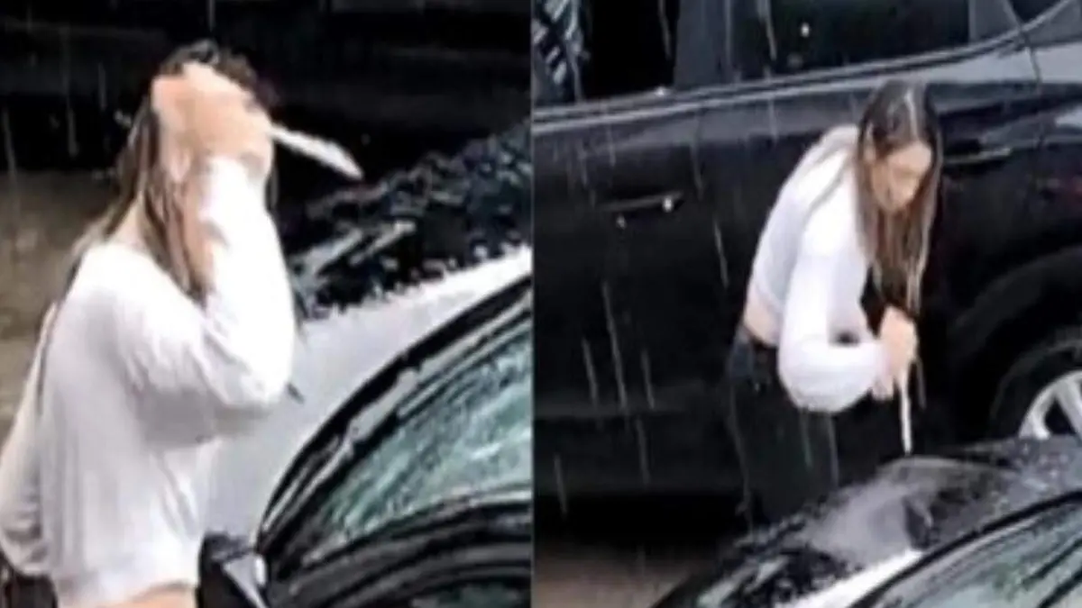 Con picahielo en mano, mujer destroza el auto de su pareja porque descubrió infidelidad