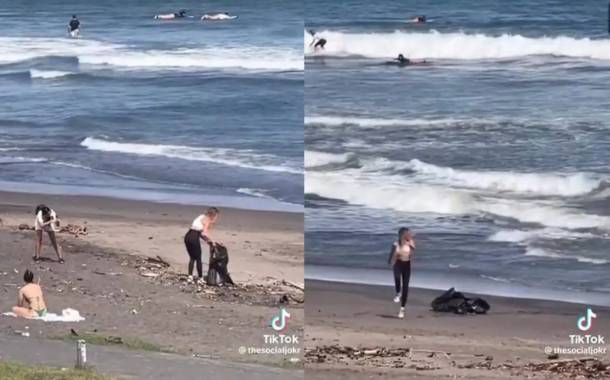 influencer en playa