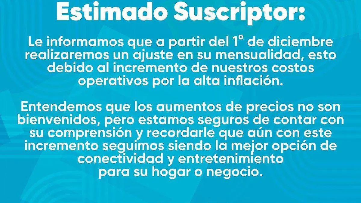 Prepara tu bolsillo, Megacable anuncia incremento de tarifas