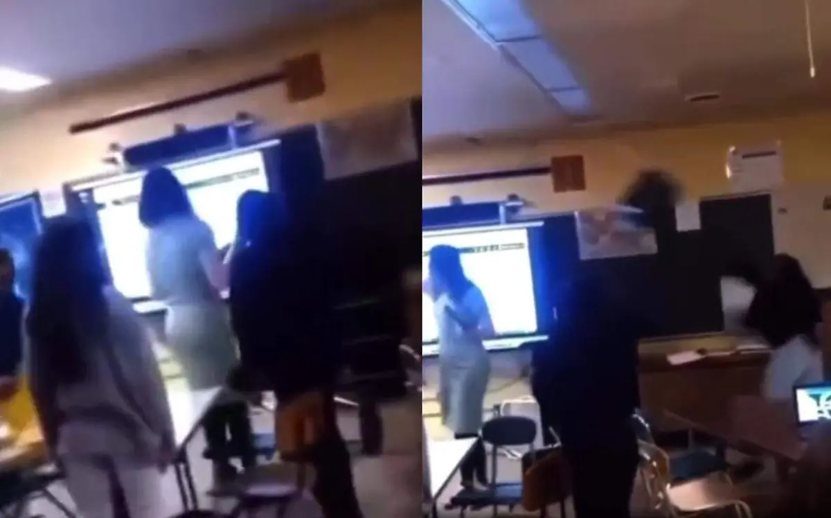 maestra herida en escuela