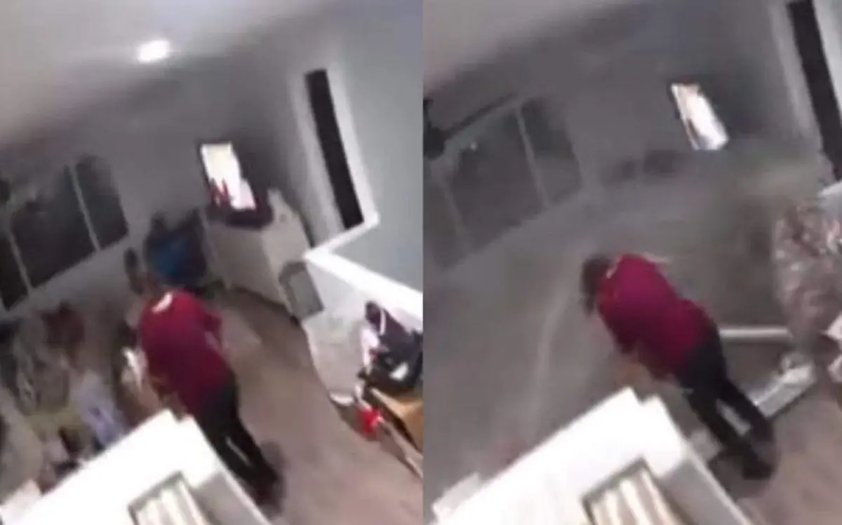 mujer sobrevive a caida de piedra en su casa
