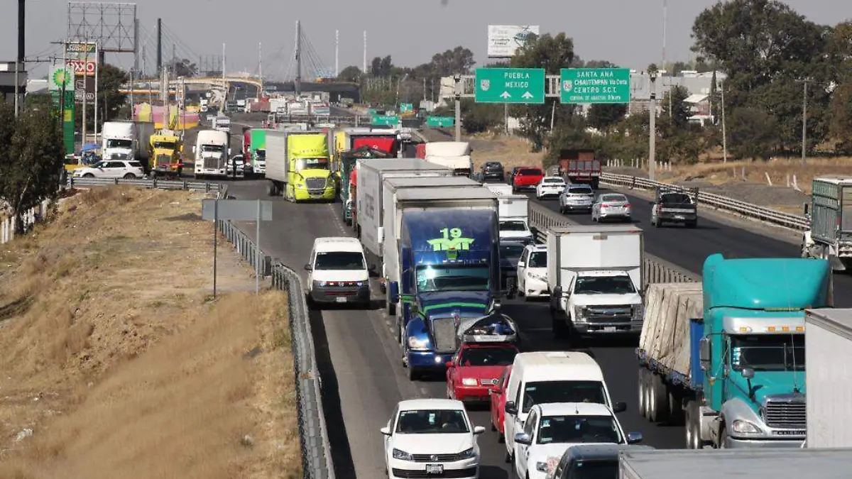 trafico autopista mexico puebla 2