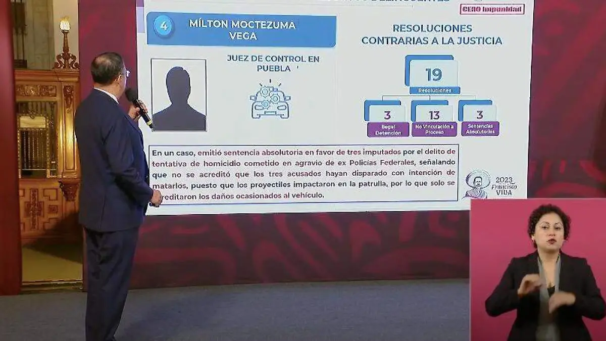 juez milton señalado en la mañanera de AMLO