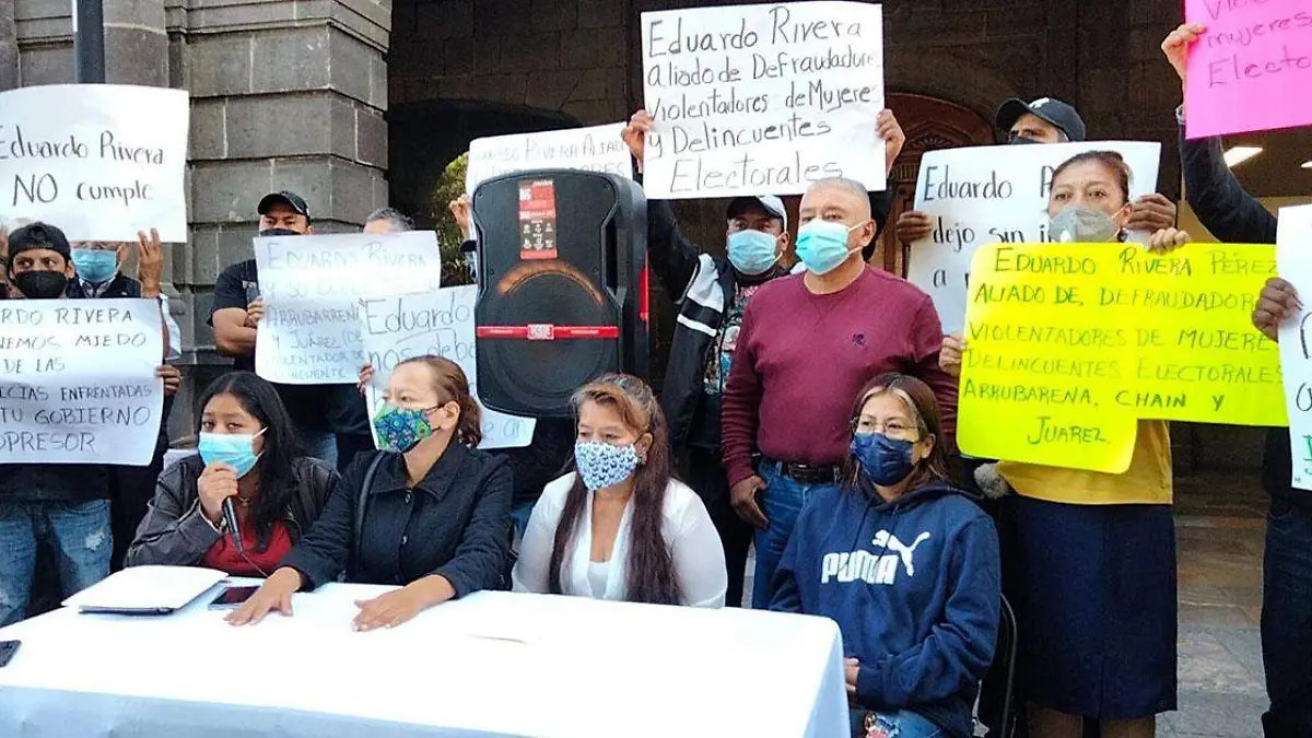 Los integrantes del sindicado del Ayuntamiento 'Benito Juárez liderados por Susana Vidal negaron haber participado en los hechos vandálicos en las oficinas de éste el pasado octubre del 2021