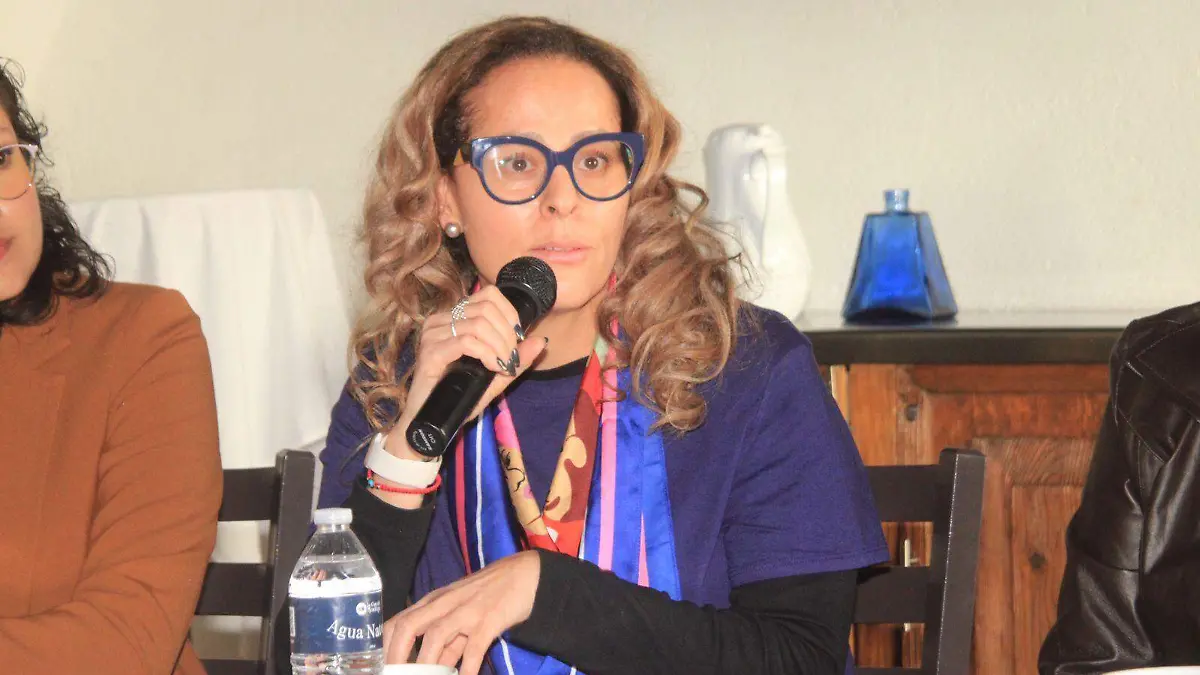 Rueda de prensa primera Marcha de 8M Primer Contingenté Feminista hablan Majo y Edurne Ochoa