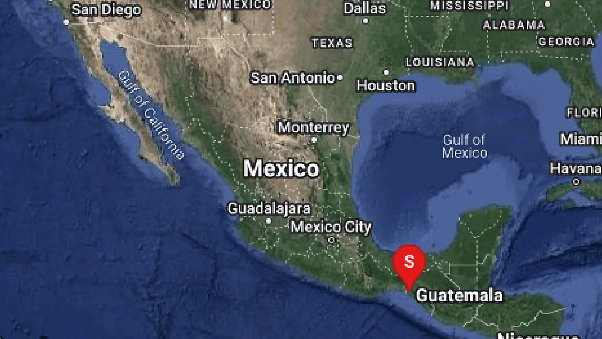 Un sismo de magnitud 5.8 con epicentro en el municipio de Tonalá, Chiapas