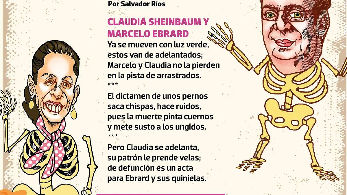 Calaveras Ebrard y Sheimbaum