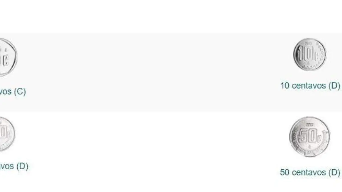 Estas son las cuatro monedas con valor de centavos