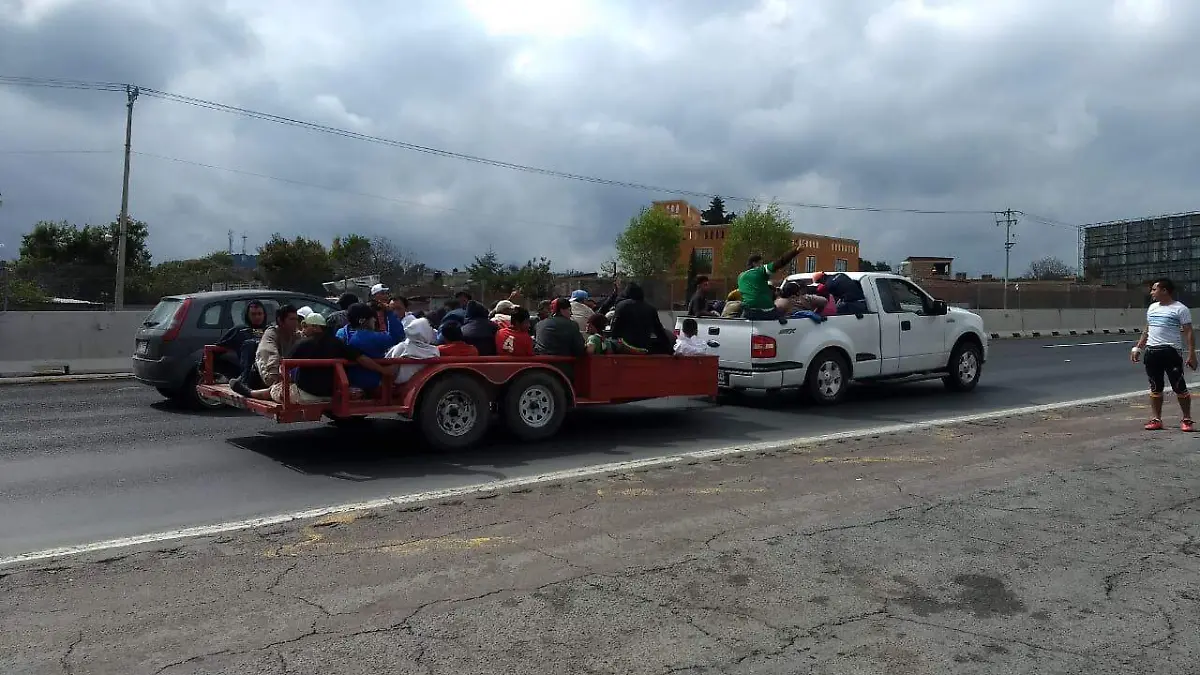 caravana migrante en Texmelucan2