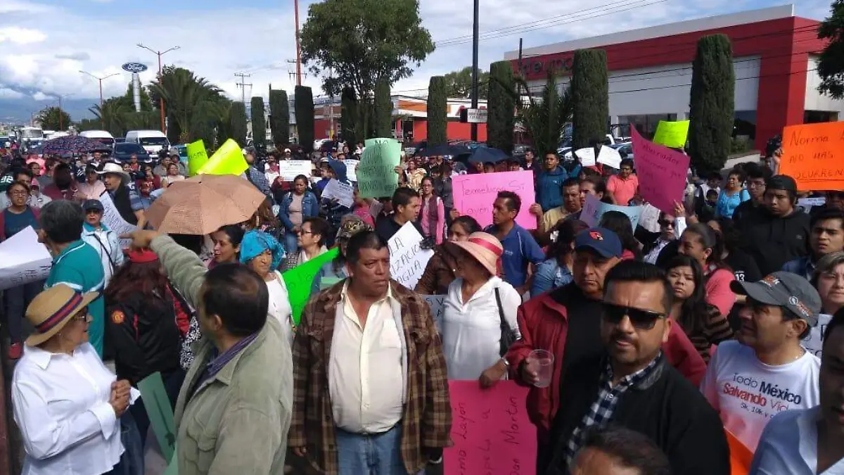 manifestantes texmelucan