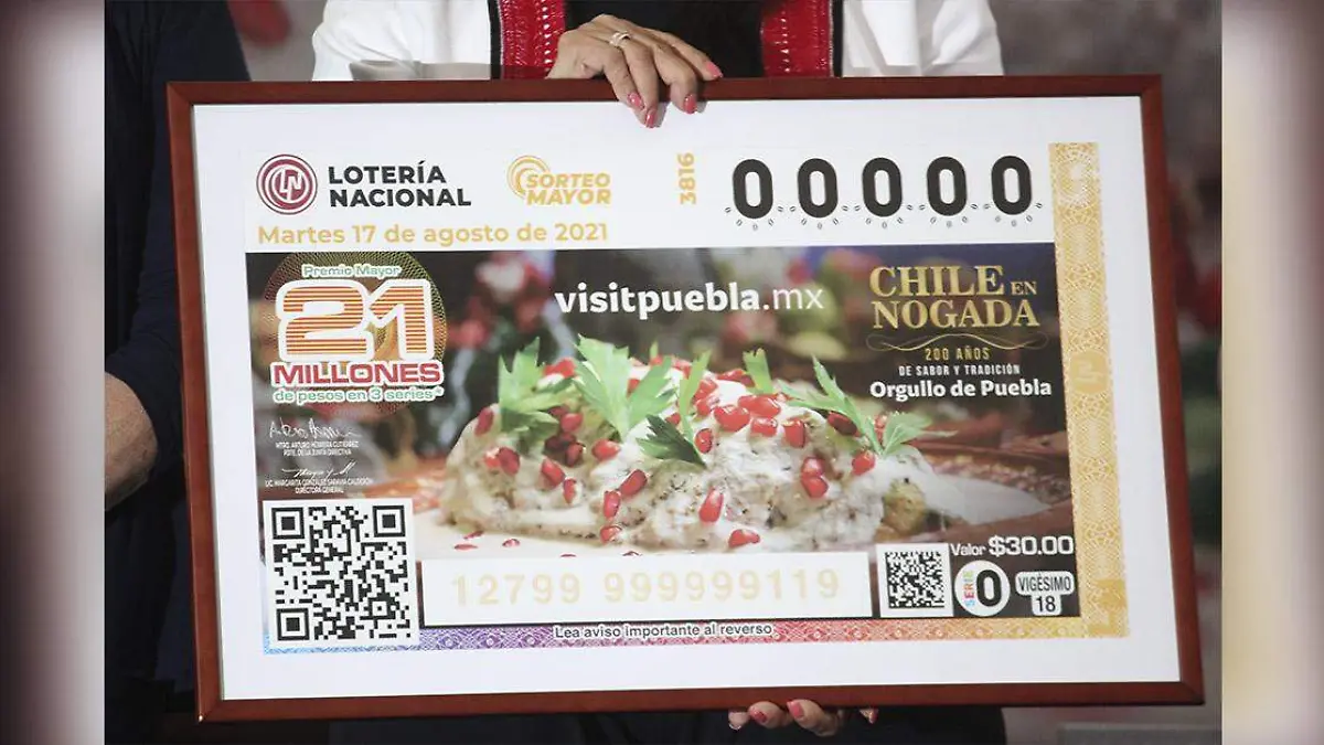 billete de la loteria chile en nogada