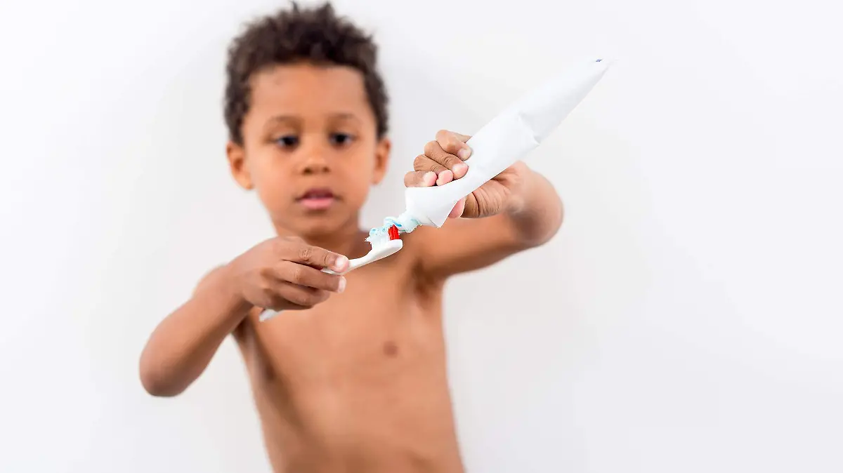 Cepillado de dientes en niños