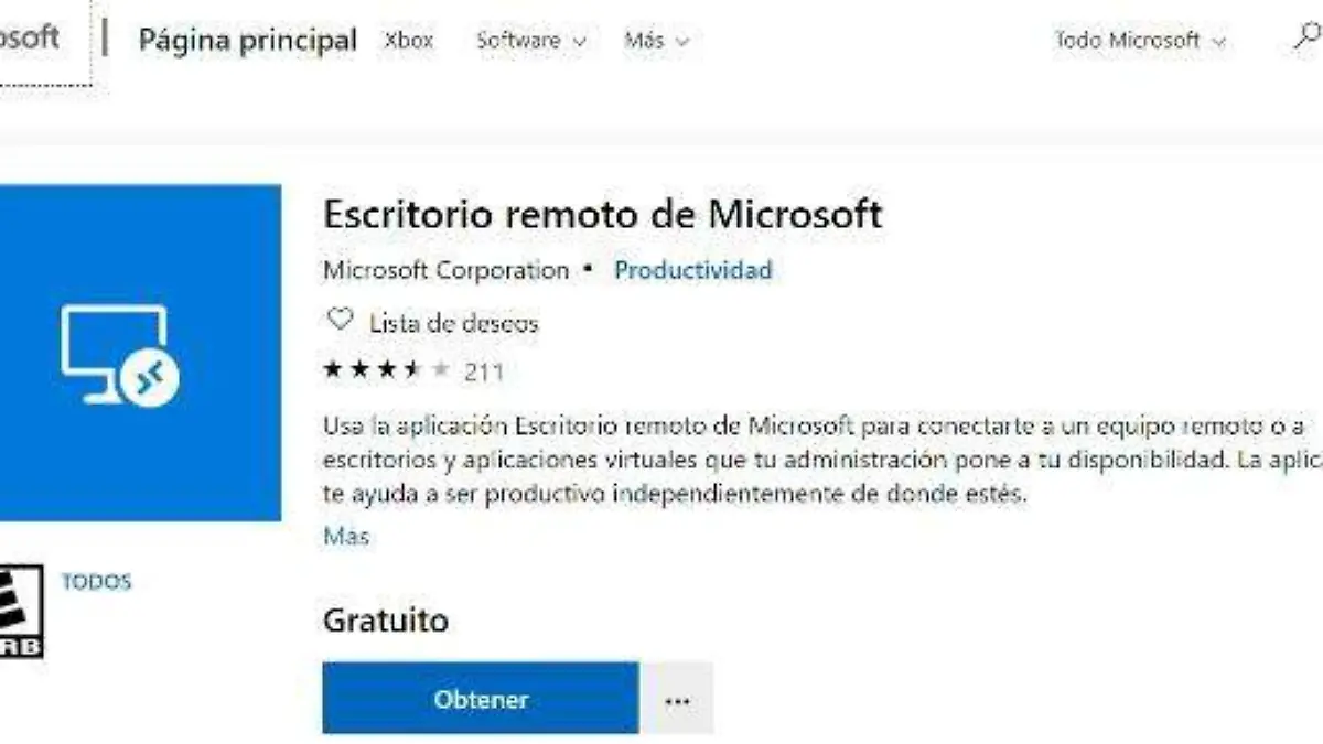 escritorio remoto microsoft