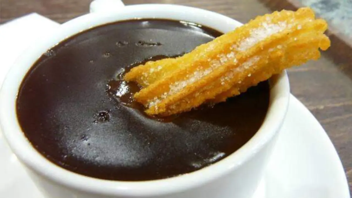 churro peruano y chocolate espeso