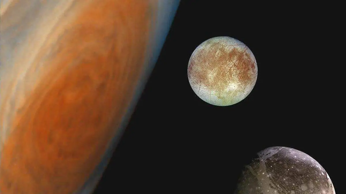 Fotografías de la NASA de las lunas de Júpiter