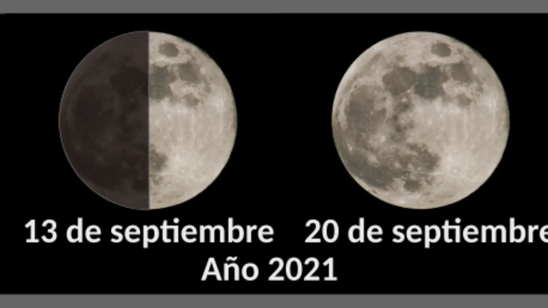 Las fases de la Luna en septiembre de 2021