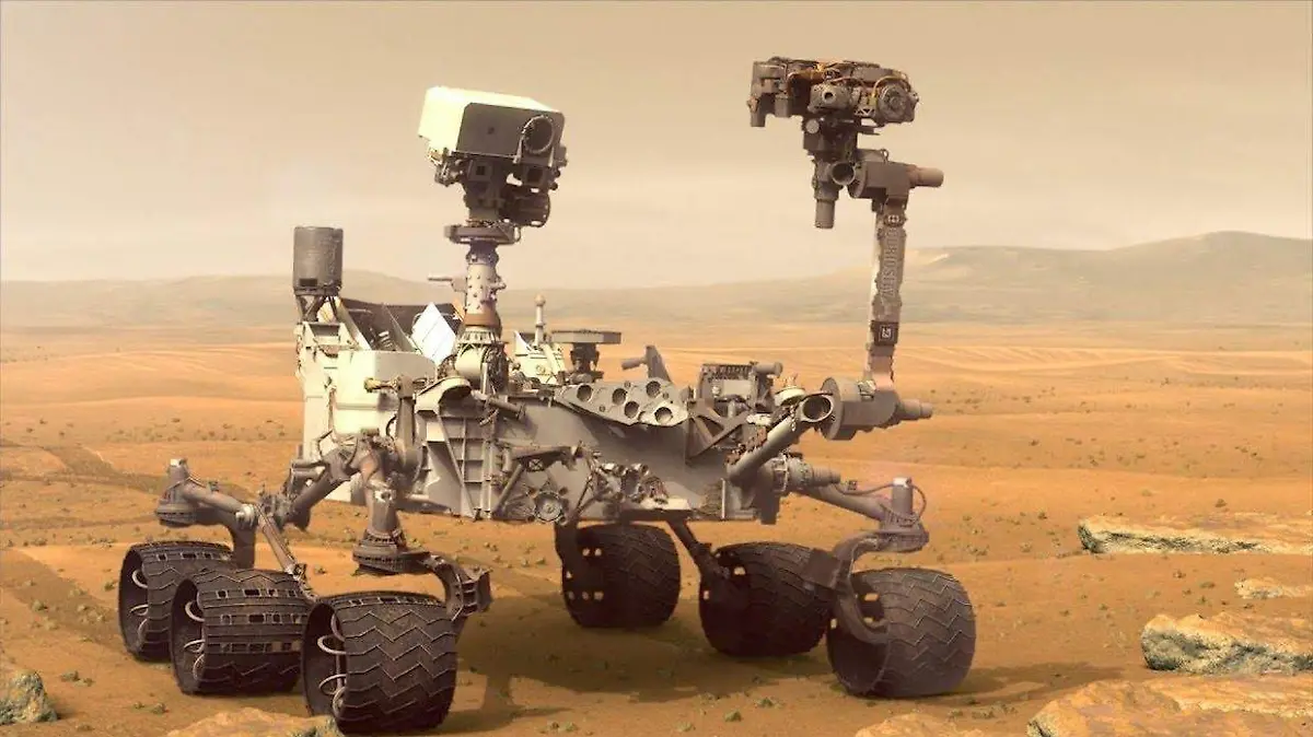 El rover Curiosity sobre Marte