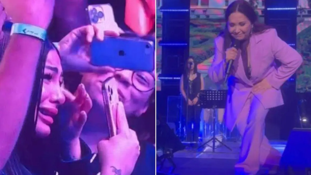 Yailin La Más Viral suelta en llanto en concierto de Ana Gabriel