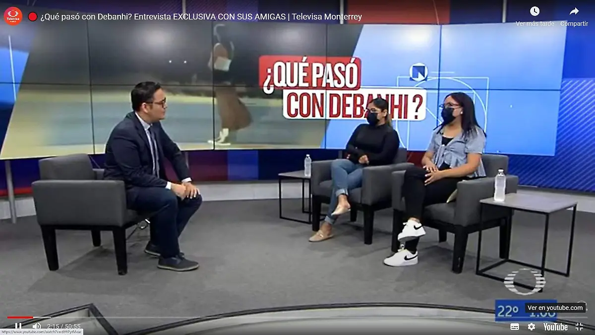 Ivonne y Sarahí declarando públicamente su versión de los hechos