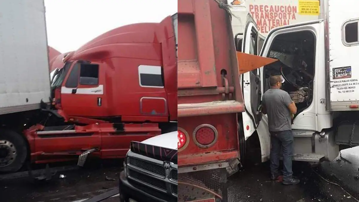 Dos lesionados y múltiples daños materiales fue el saldo de un accidente múltiple en el que se vieron involucrados al menos siete vehículos en la autopista Puebla-Orizaba