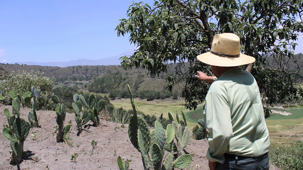 La laguna de colores que antes era el atractivo principal de San Miguel Tecuitlapa hoy luce totalmente seca