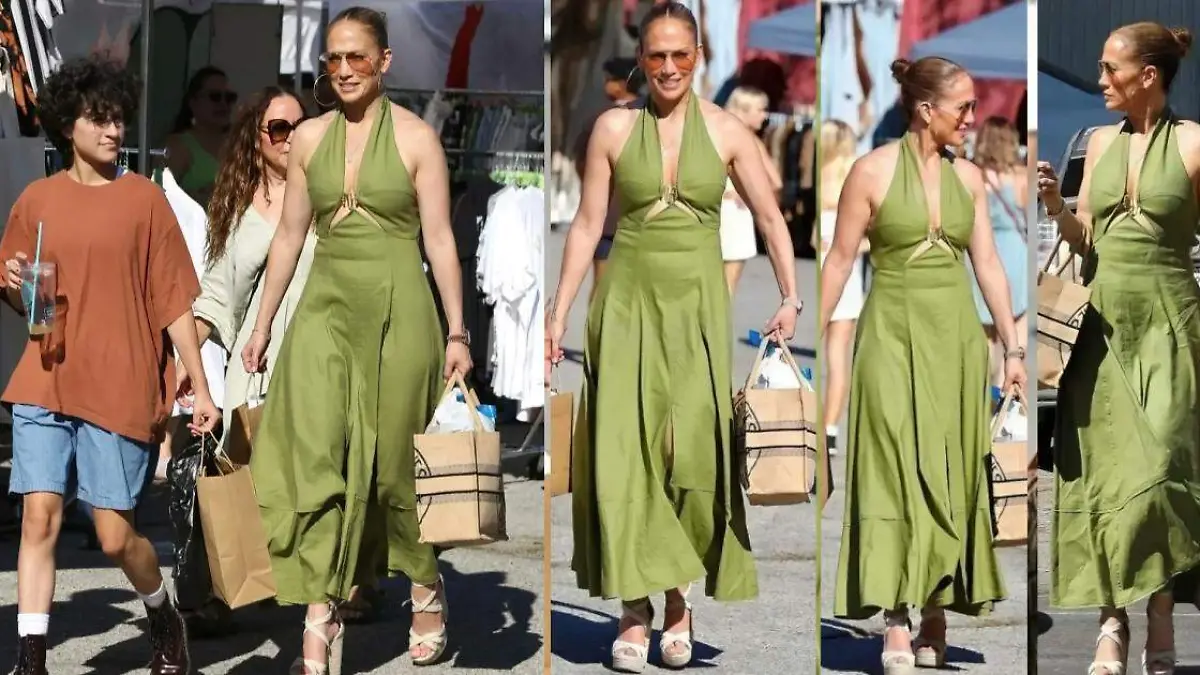 JLo fue captada de compras en un “tianguis” de Los Ángeles
