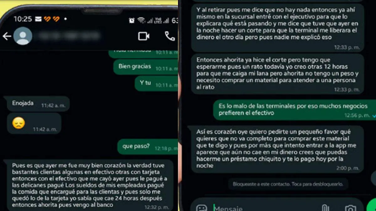 conversación de una estafa