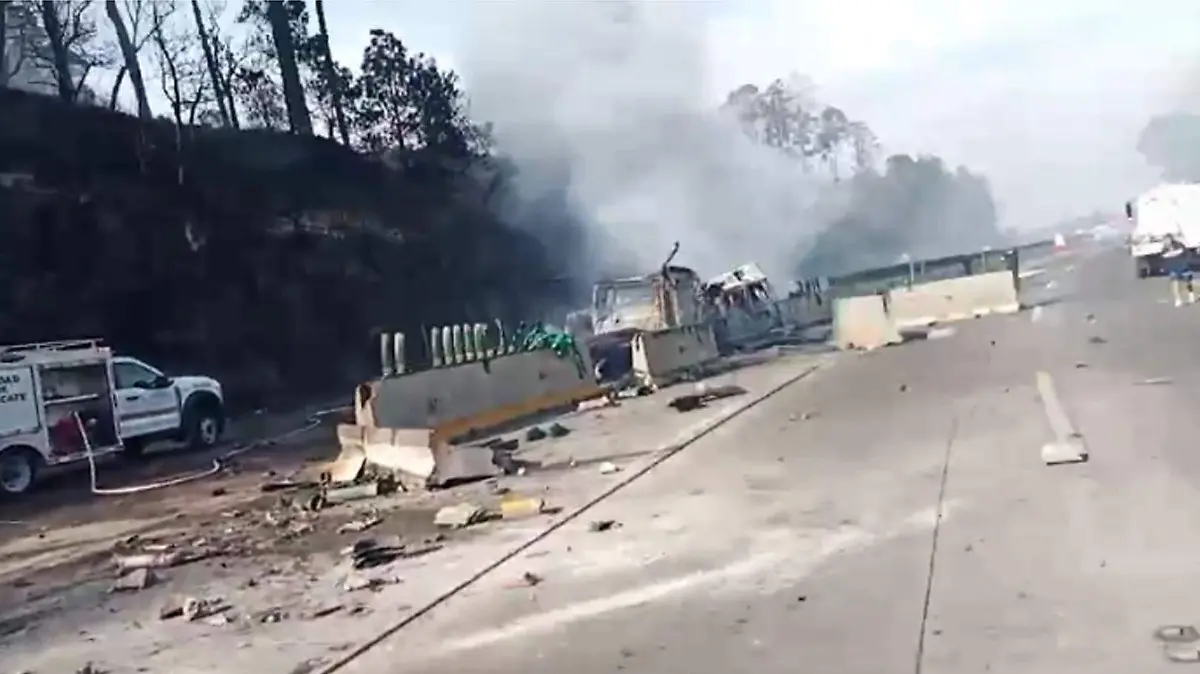 accidente en autopista Puebla Atlixco 13 febrero