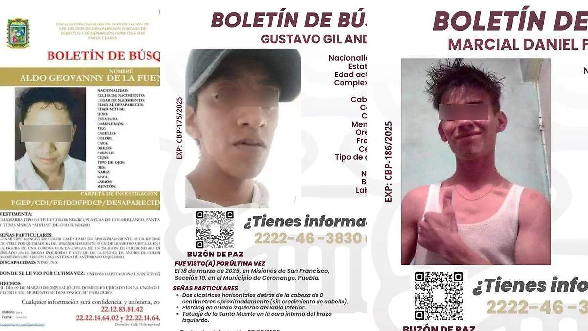 aparecen muertos tres jóvenes que estaban reportados como desaparecidos en Puebla