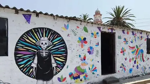 El centro de Chapulco  fue transformado en una galería callejera, gracias a la iniciativa 'Pintemos a Chapulco de Colores'