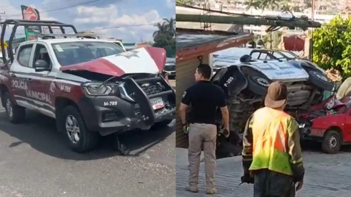 Policías chocan patrullas en Izúcar 