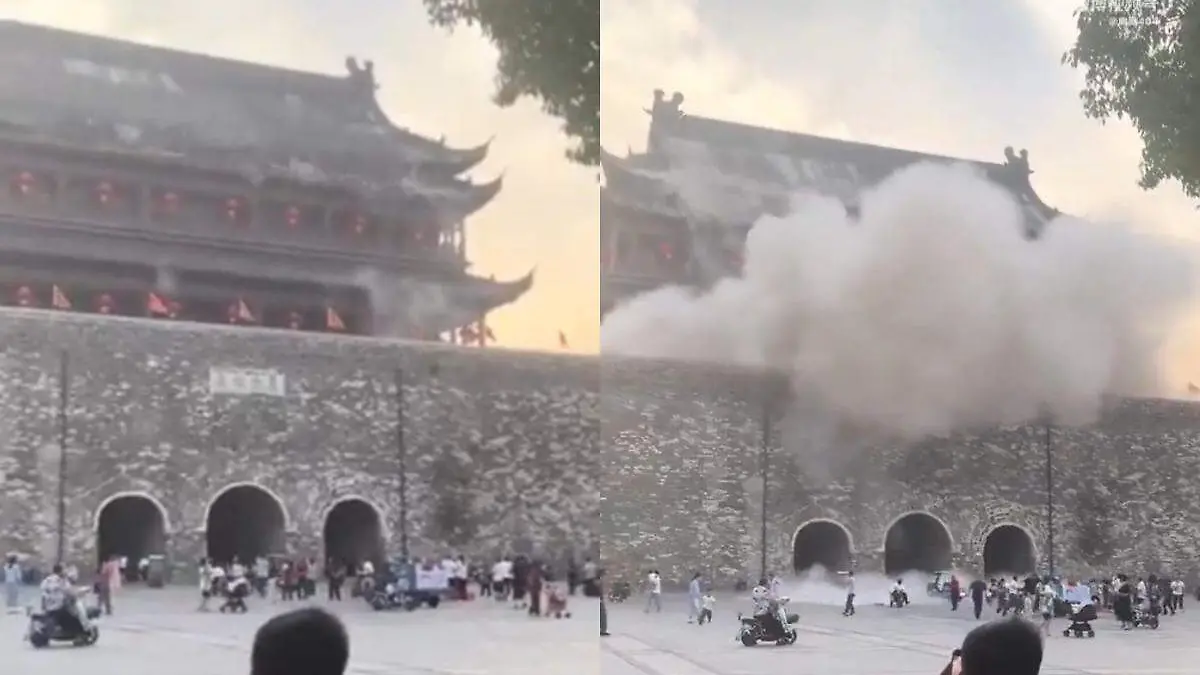 China derrumbe de torre