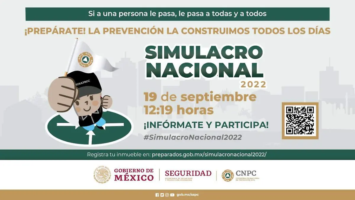 Abren registro para participar en el simulacro nacional del 19 de septiembre