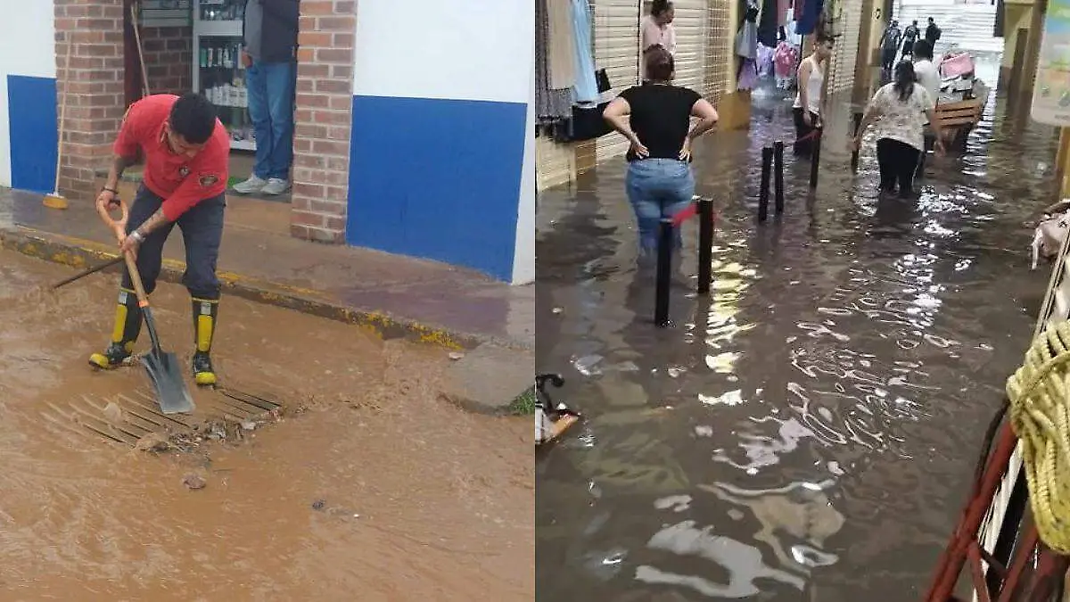 Fuertes lluvias dejan calles inundadas, mercados afectados y escuelas bajo el agua