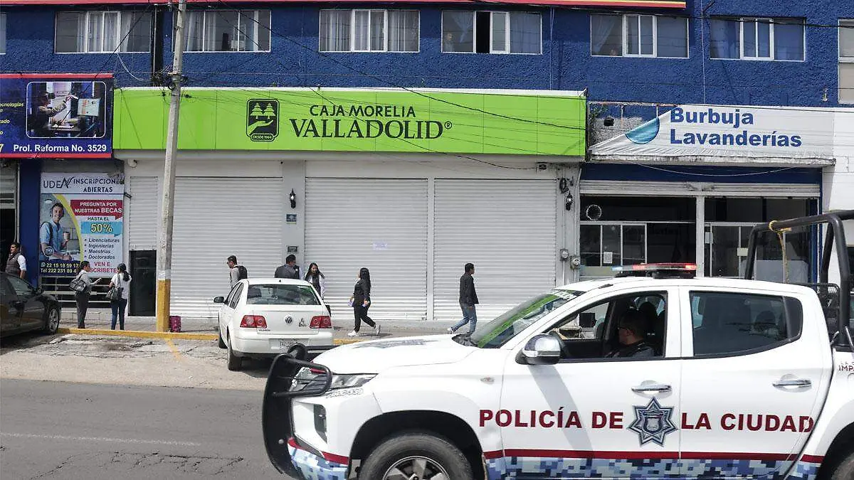 Asaltan a financiera de la colonia La Paz en Puebla 