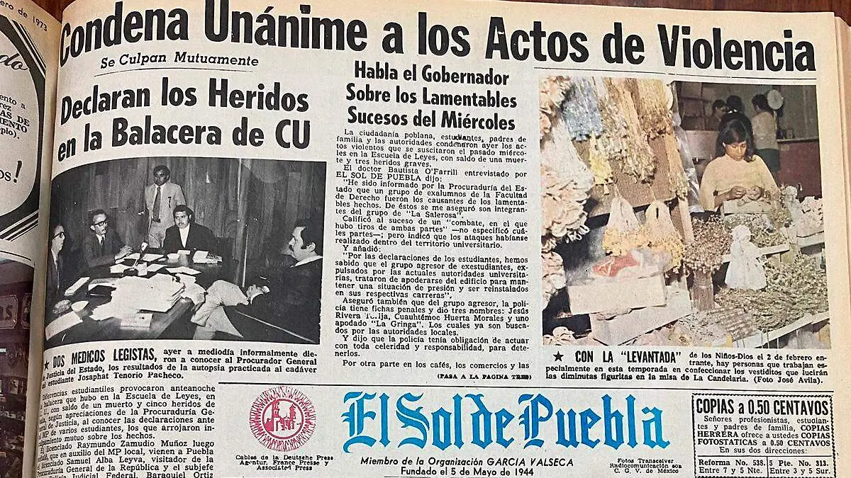 portada del periodico El Sol de Puebla