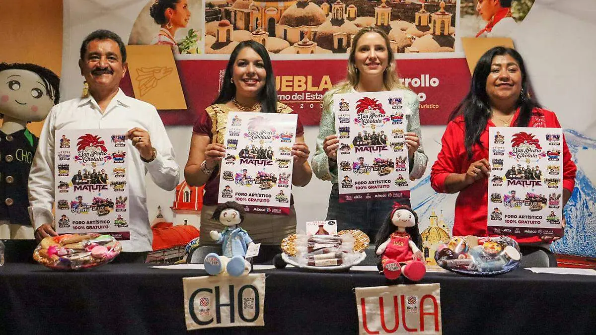 La presidenta municipal Tonantzin Fernández presentó oficialmente la edición número 75 de la Feria de San Pedro Cholula