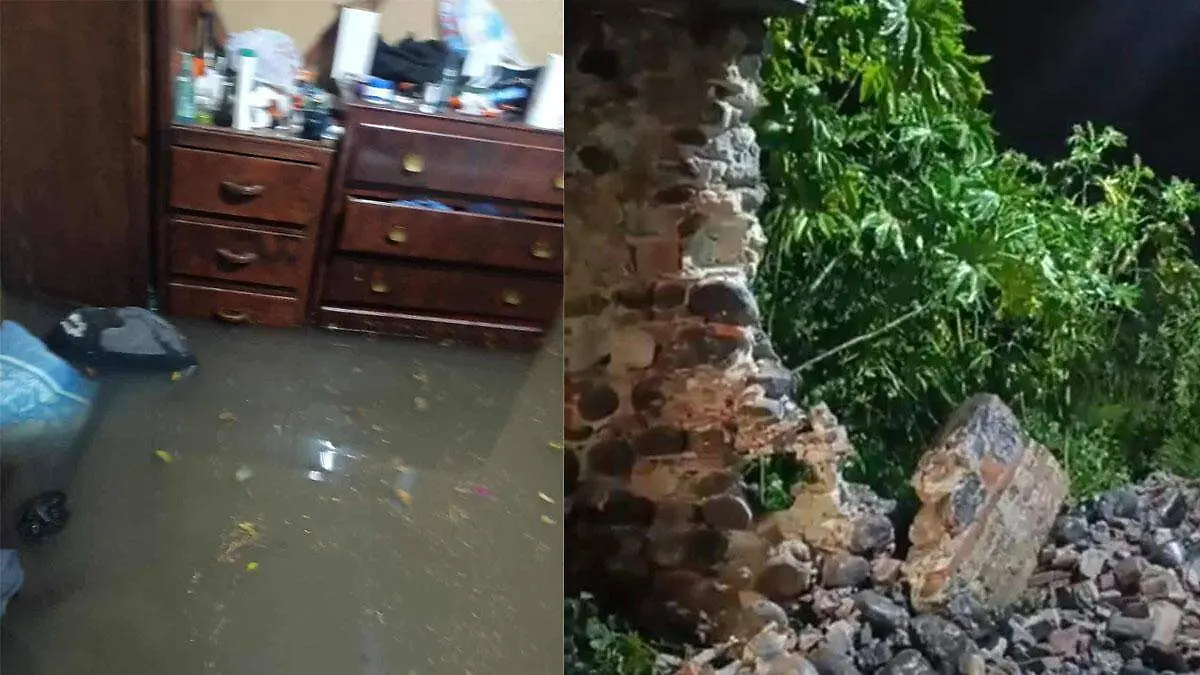 barda colapsa tras fuerte tormenta en Izúcar 