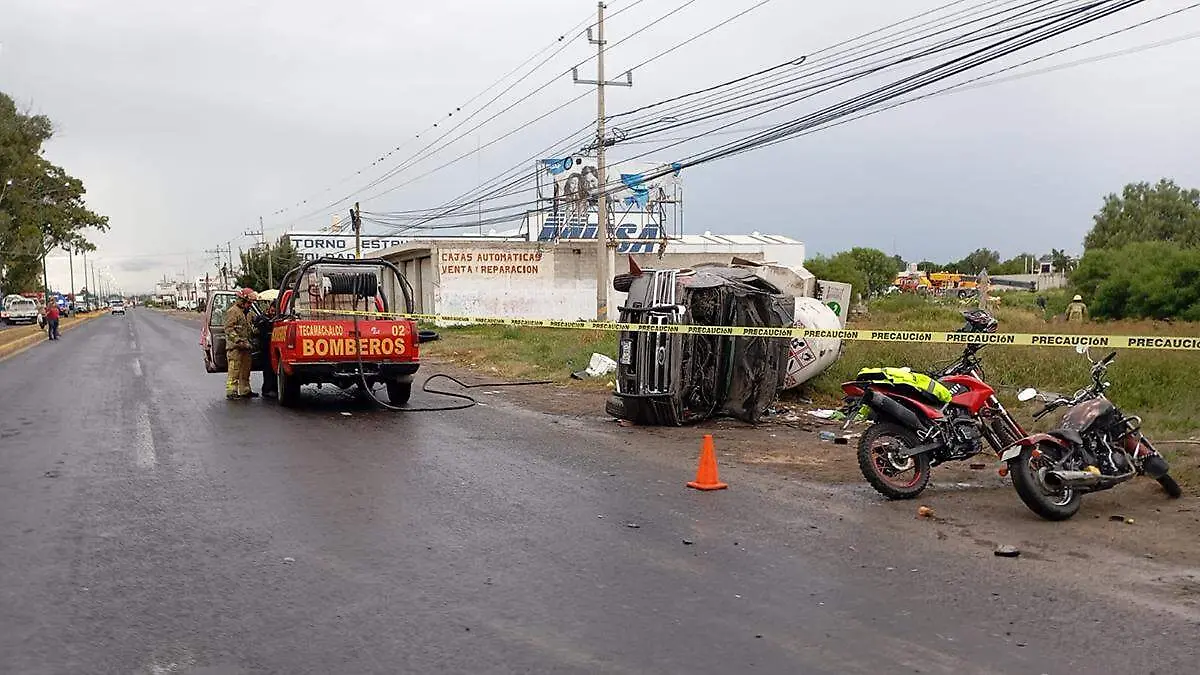 Se registró un choque múltiple sobre la carretera federal Puebla-Tehuacán, a la altura de Tecamachalco