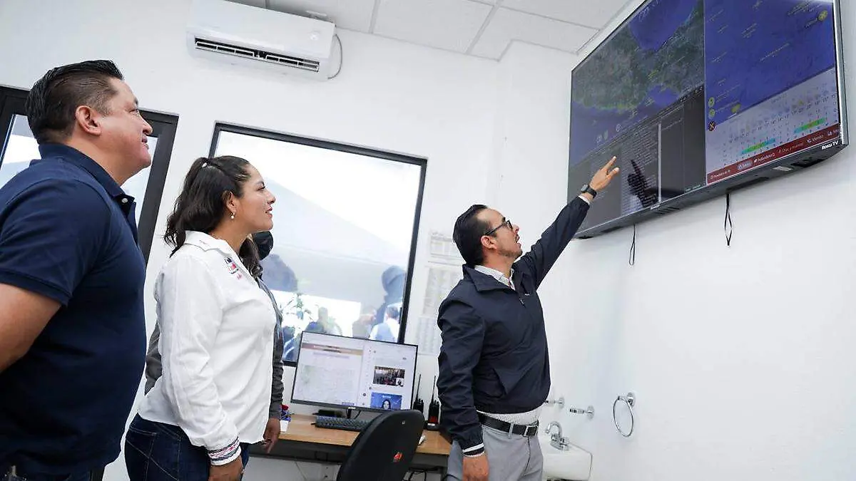 Lupita Cuautle Torres inauguró el Centro de Monitoreo de Fenómenos Perturbadores