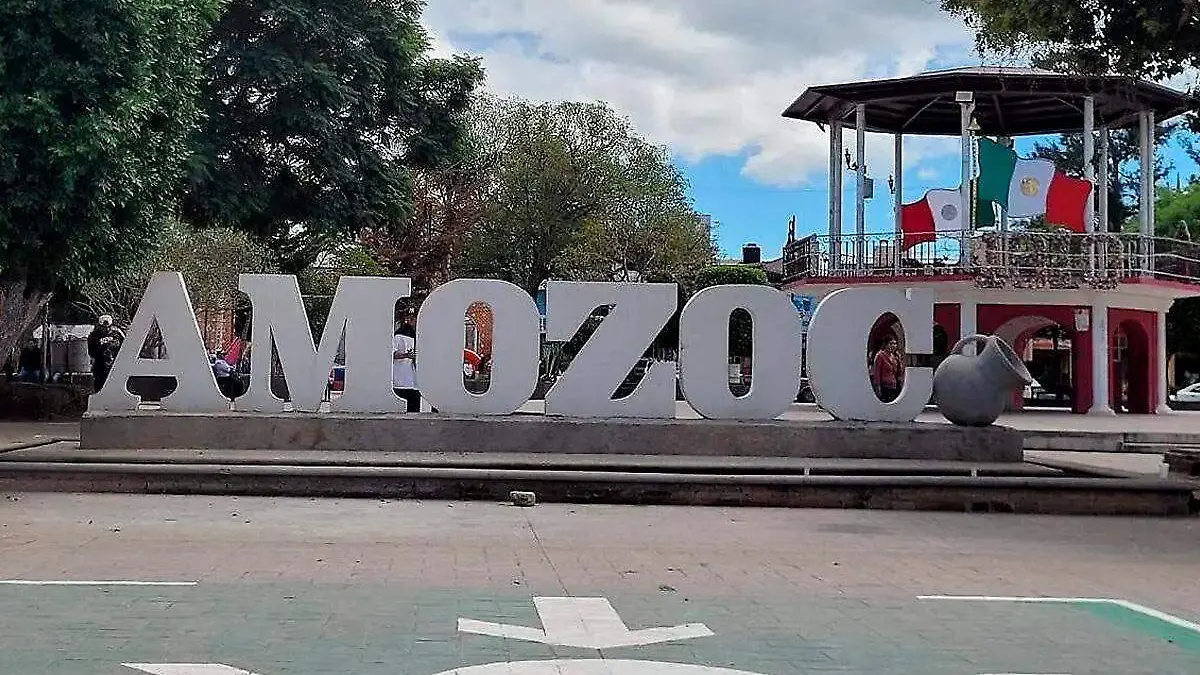 Amozoc letrero en centro del municipio
