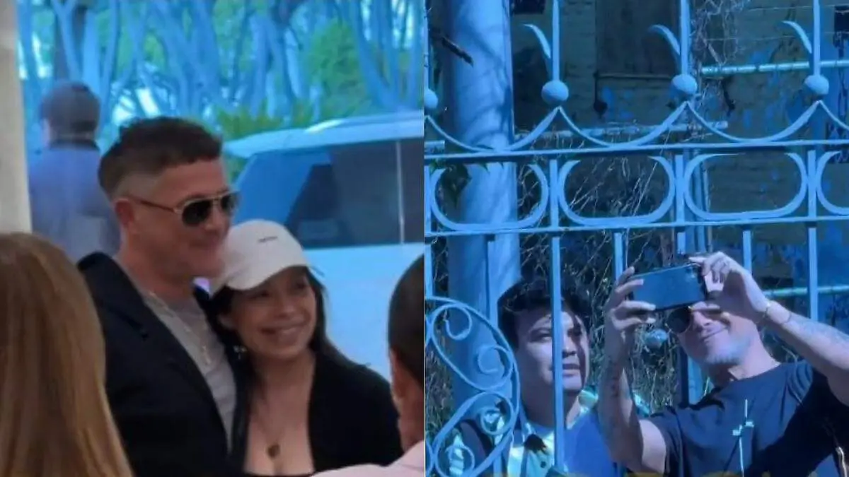 El cantante se despide de fans en Puebla, a las afueras del hotel, antes de partir