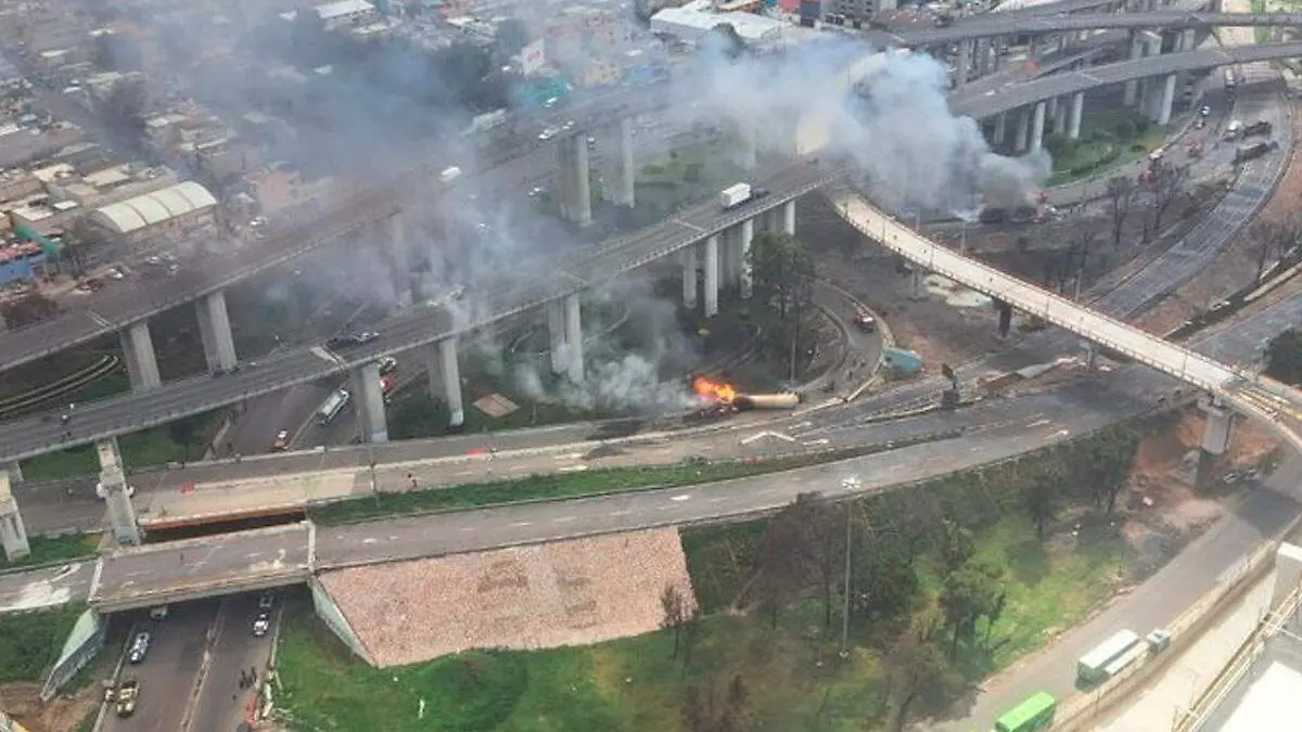 pipa de gas explota cerca de autopista mexico puebla