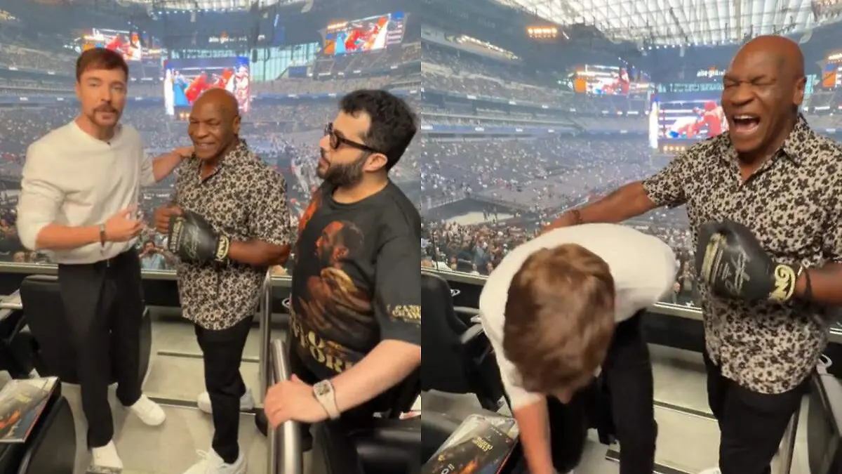 Mr Beast recibe golpe de Mike Tyson
