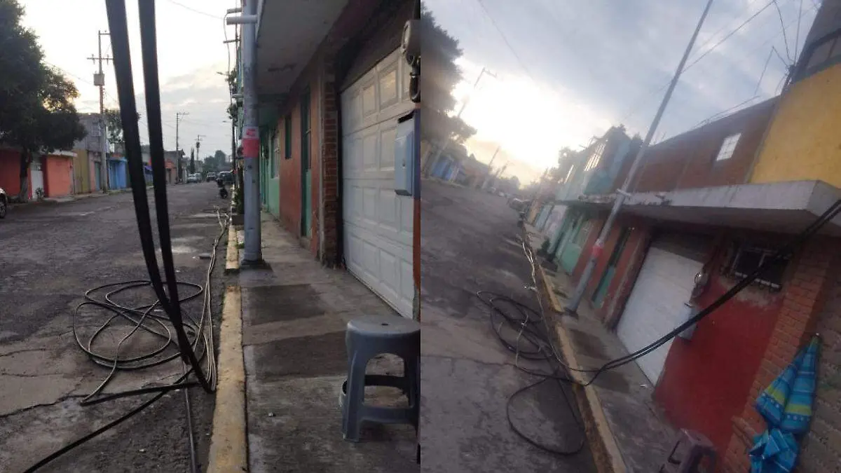 Robo de cableado telefonico en calles de Puebla