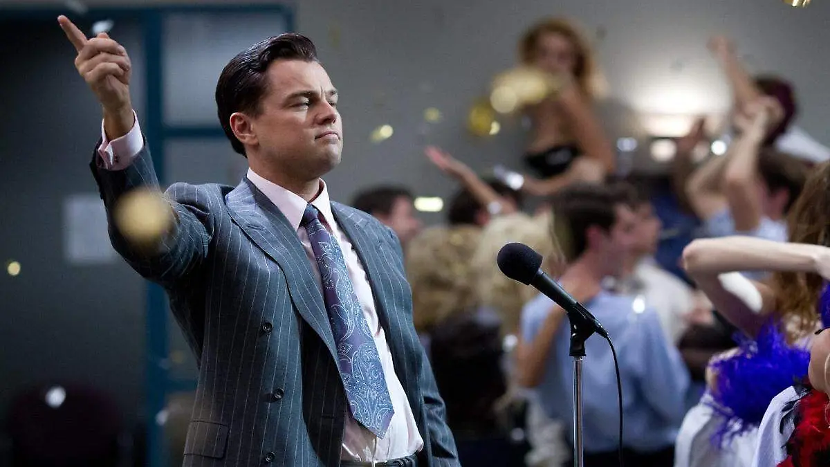 Leonardo Di Caprio en el Lobo de Wall Street