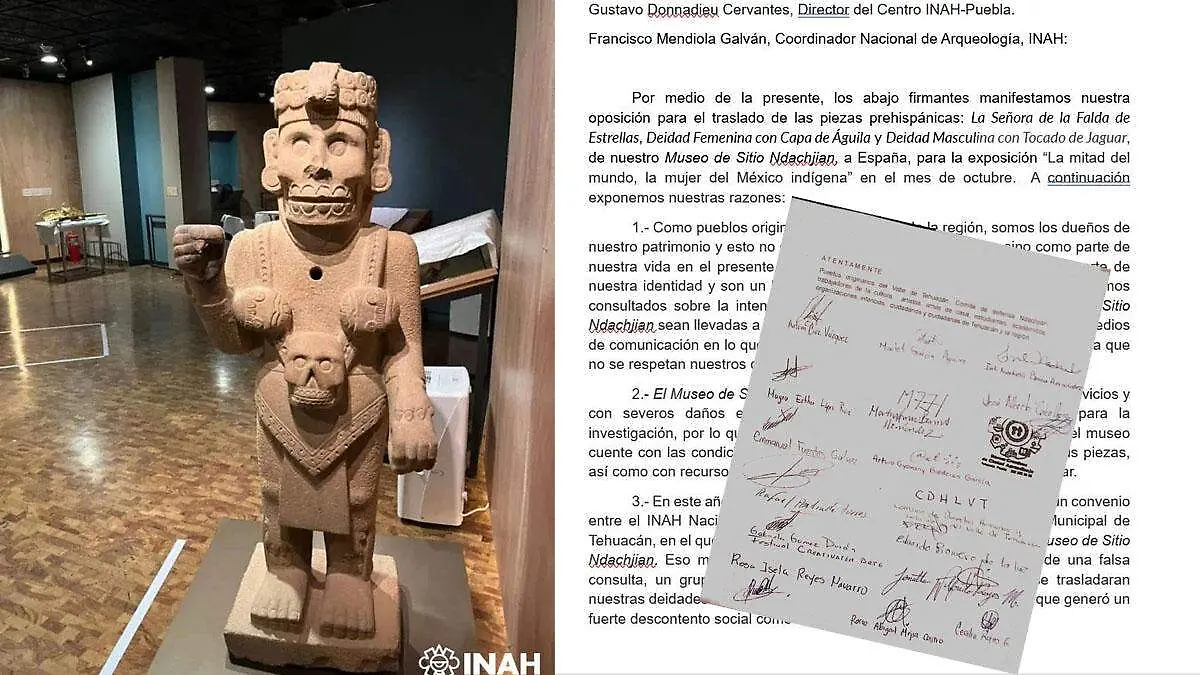 pieza arqueológica de Tehuacán 