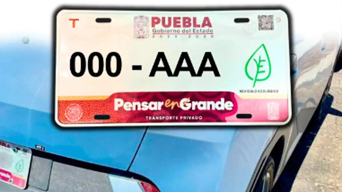 placa de auto ecologico en Puebla